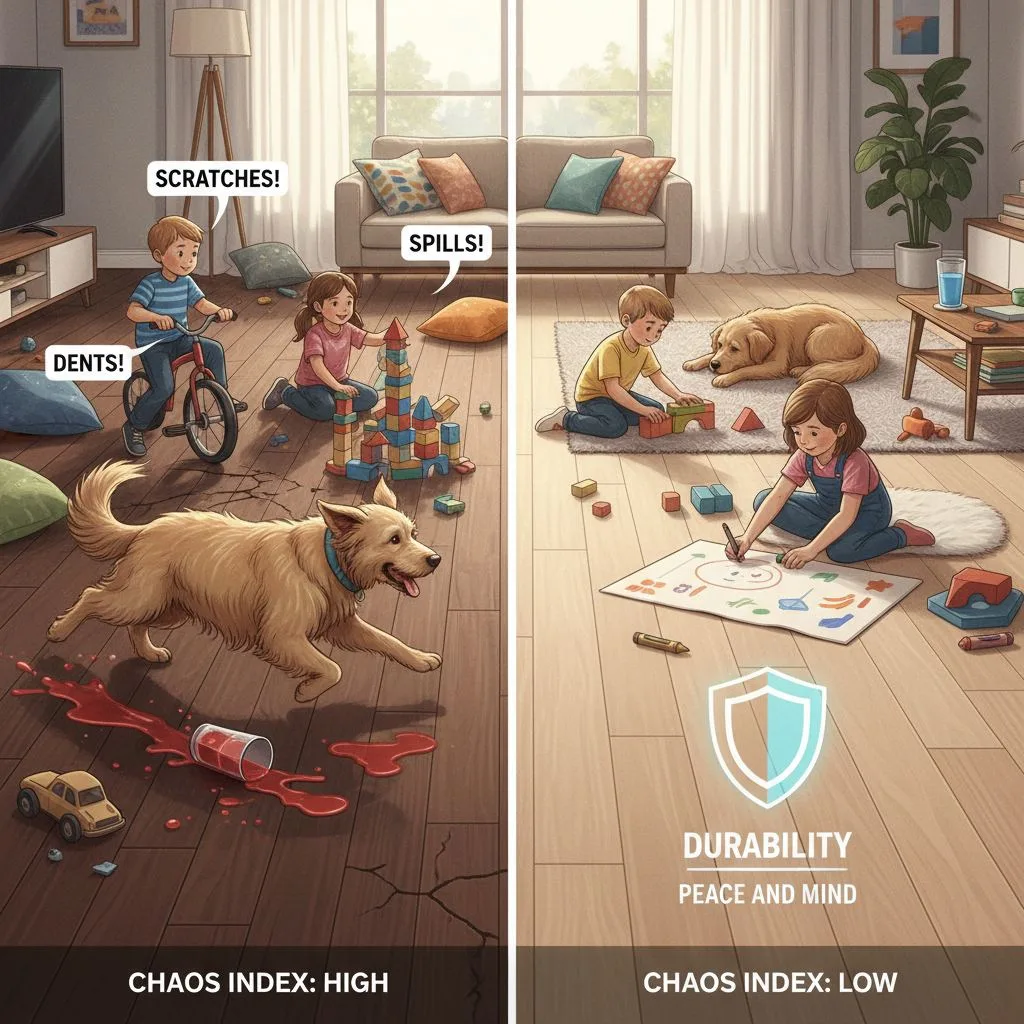 Bravewood Hybrid Hardwood: The Best Scratch-Resistant Flooring for Busy Families