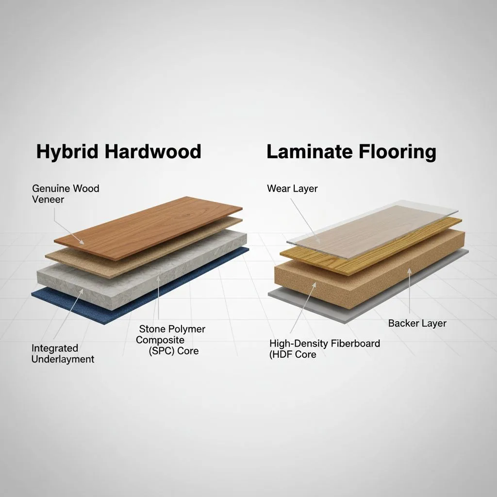 Bravewood Hybrid Hardwood vs. Laminate: The Ultimate Home Flooring Guide
