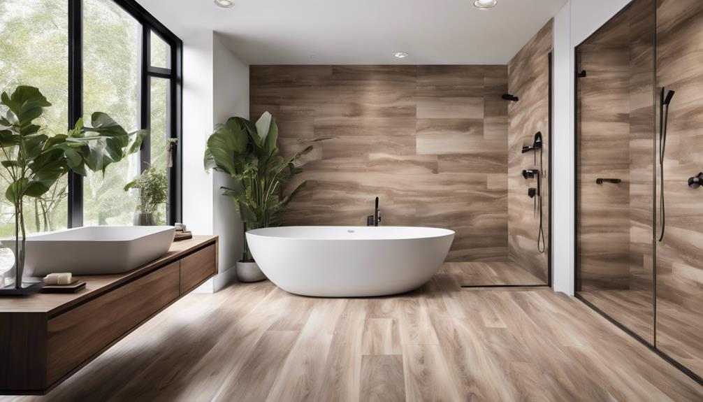 chic waterproof bathroom flooring