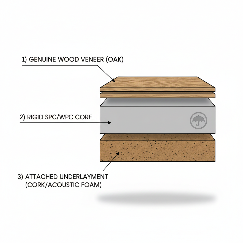 Anatomy of a Hybrid Hardwood Plank