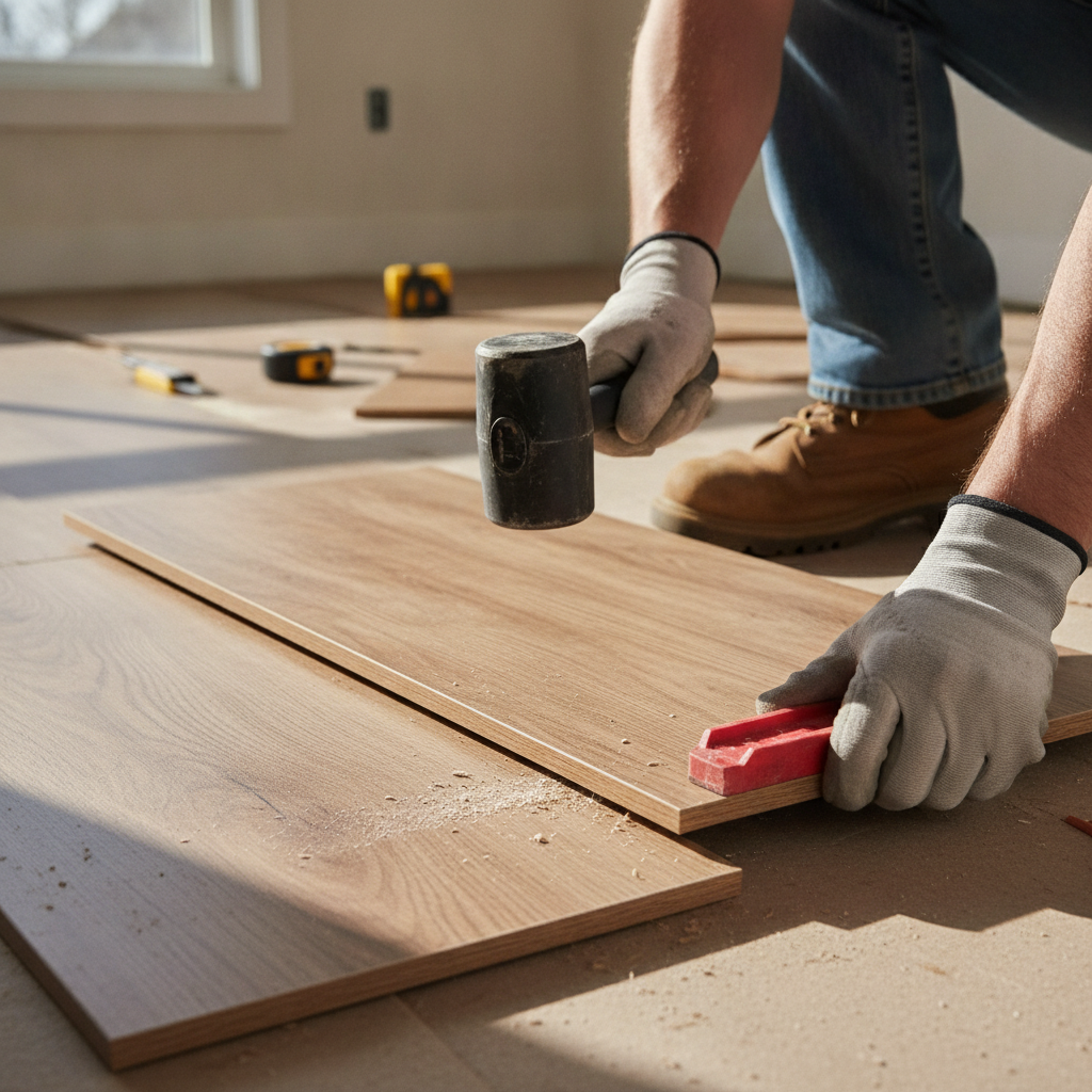 Installing Click-Lock Hybrid Flooring